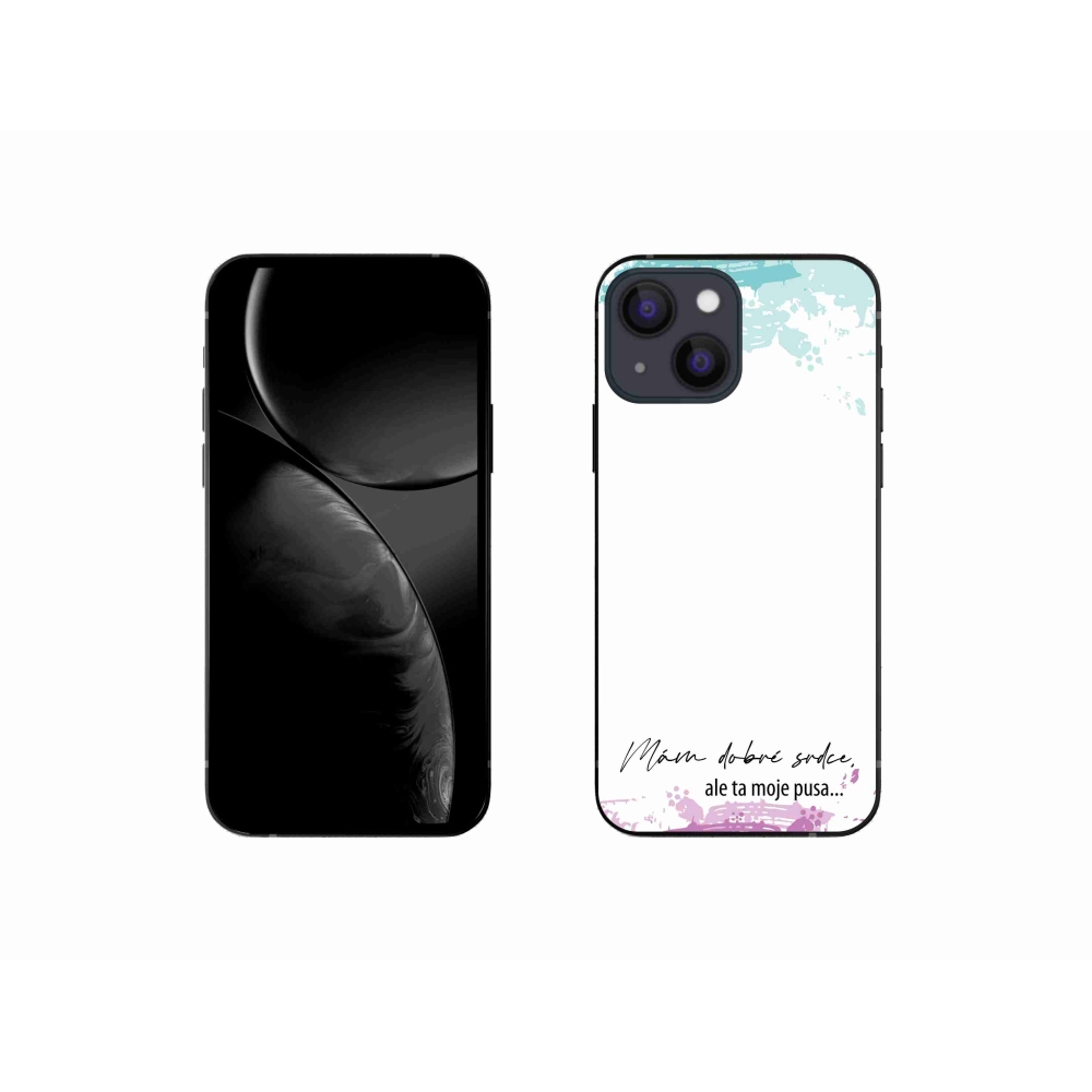 Gél borító mmCase iPhone 13 mini 5.4 készülékhez - vicces szöveg 3 fehér háttér