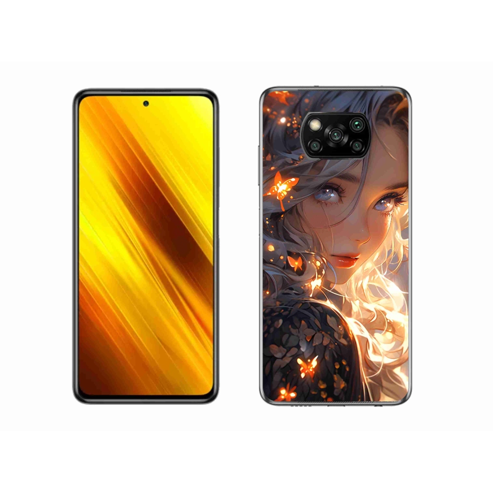 Gél borítás mmCase a Xiaomi Poco X3 Pro számára - lány és pillangók