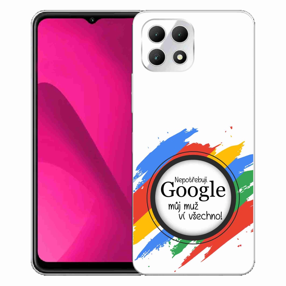 Gél borító mmCase a T-Mobile T Phone 2 - az ember tudja, minden fehér háttérrel