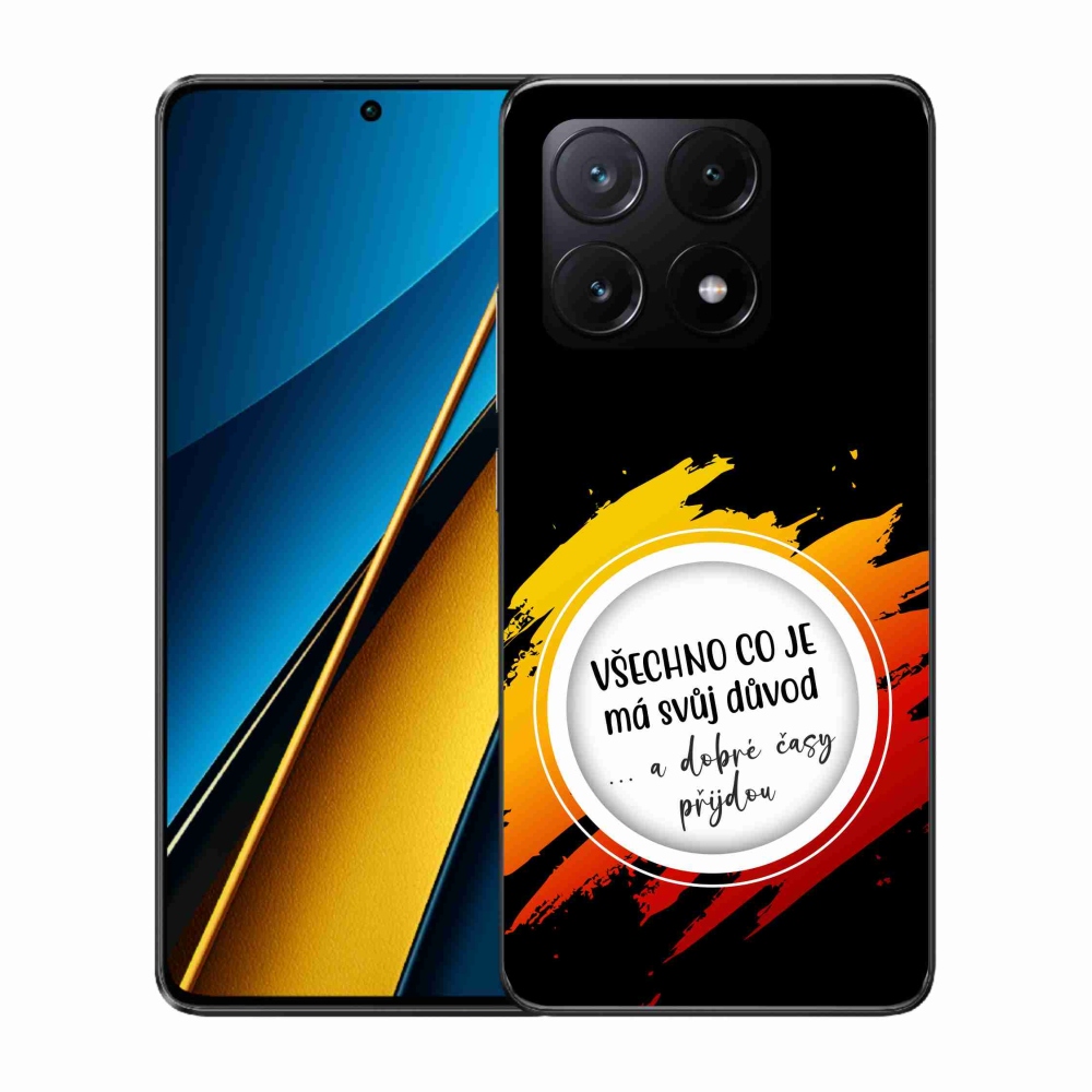 Gél borítás mmCase a Xiaomi Poco X6 Pro 5G számára - idézet 3 fekete háttér