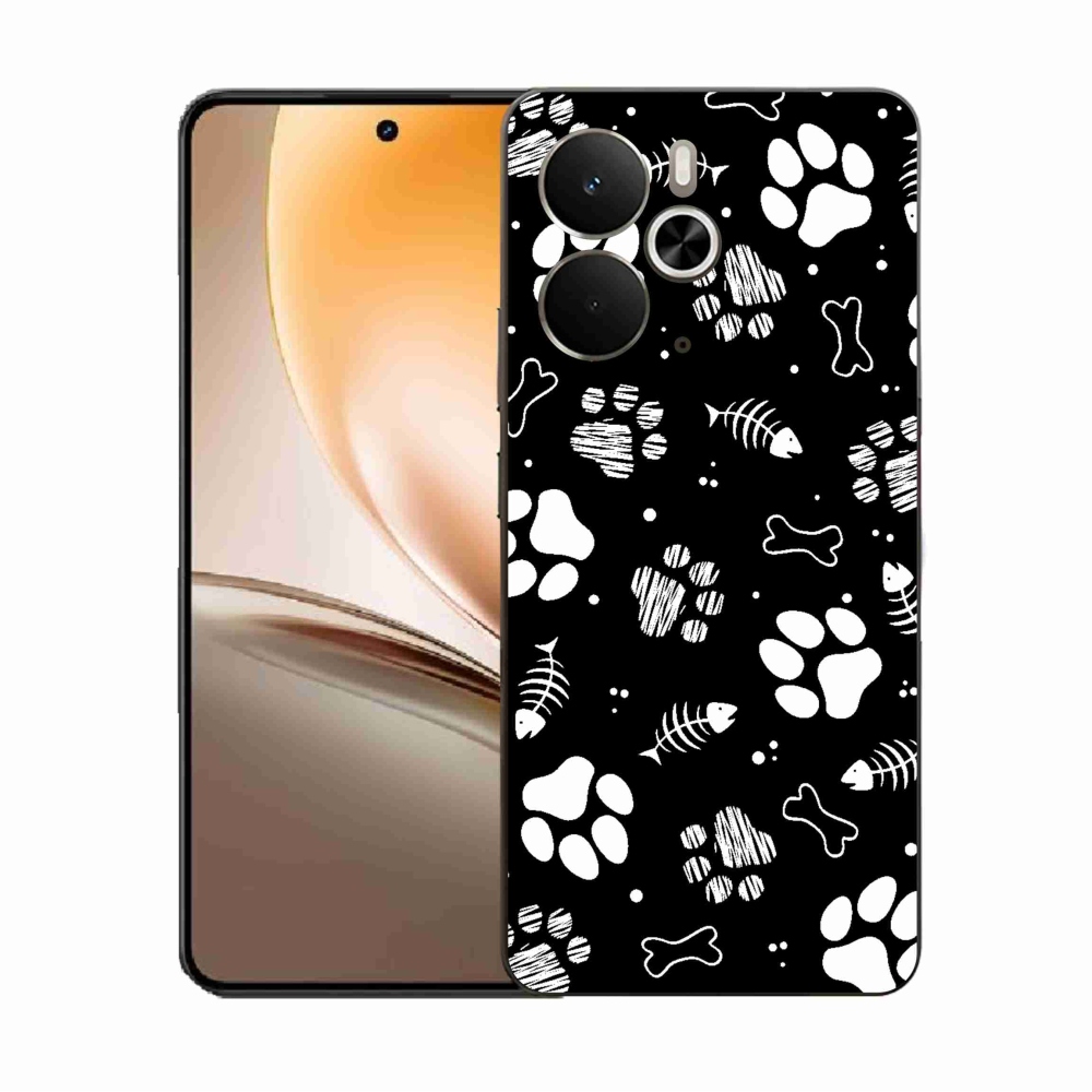 Gél borítás mmCase a Realme 14 5G készülékhez - kutyamancsok