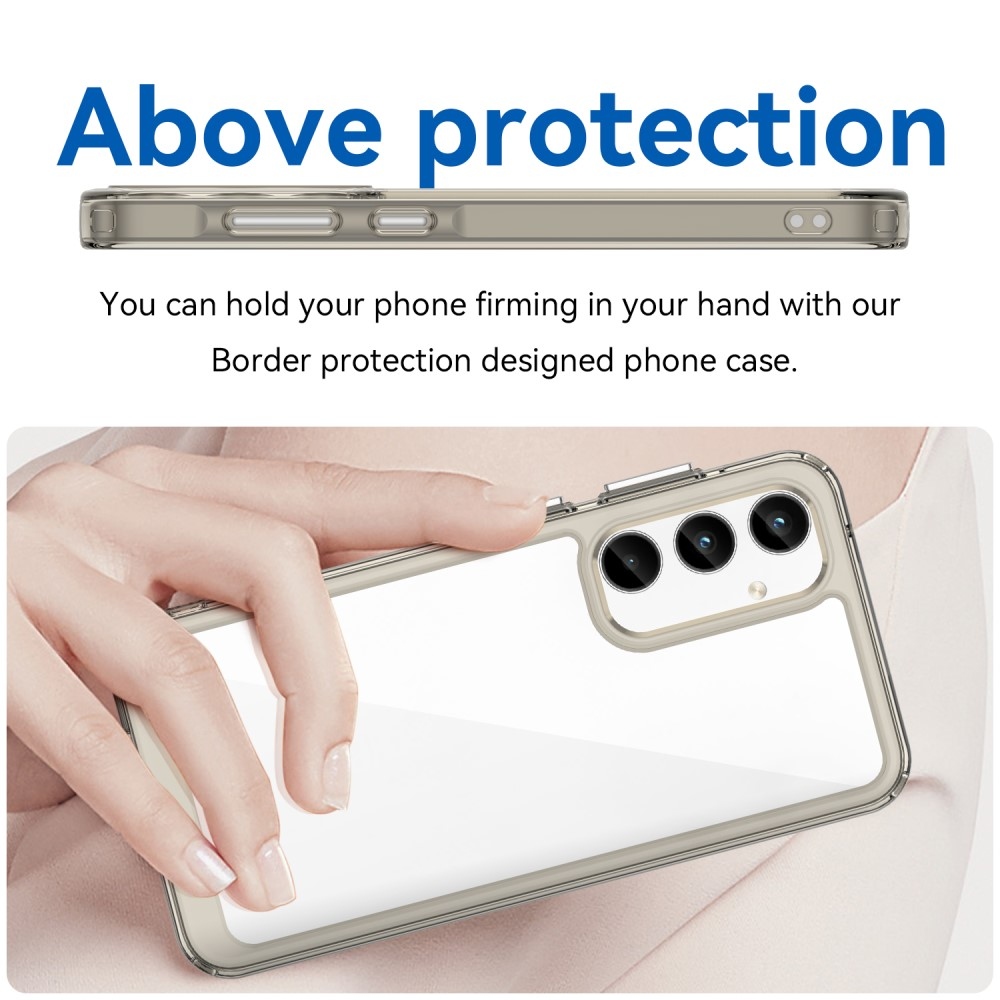 Gél tok kemény hátlappal Samsung Galaxy A35 5G készülékhez - szürke