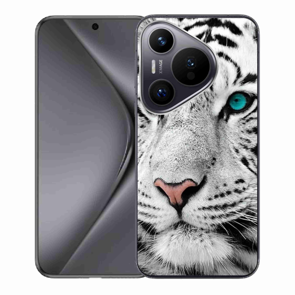 Gél borítás mmCase a Huawei Pura 70 készülékhez - fehér tigris