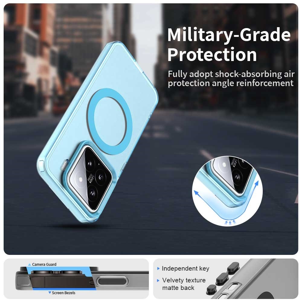 Candy zselés tok MagSafe-val Xiaomi 15 Pro - kék