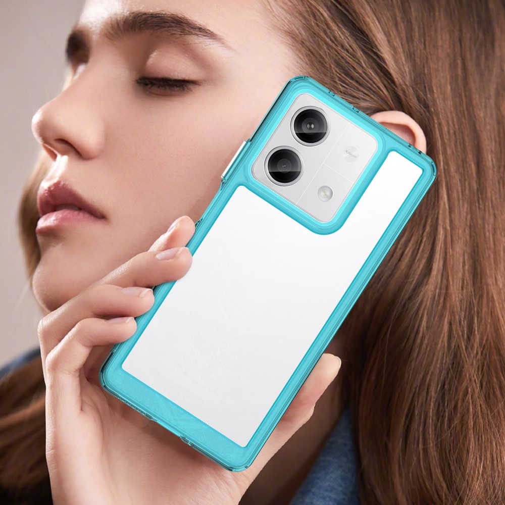 Gél tok rögzített hátlappal a Xiaomi Redmi Note 13 5G-re - világoskék színben