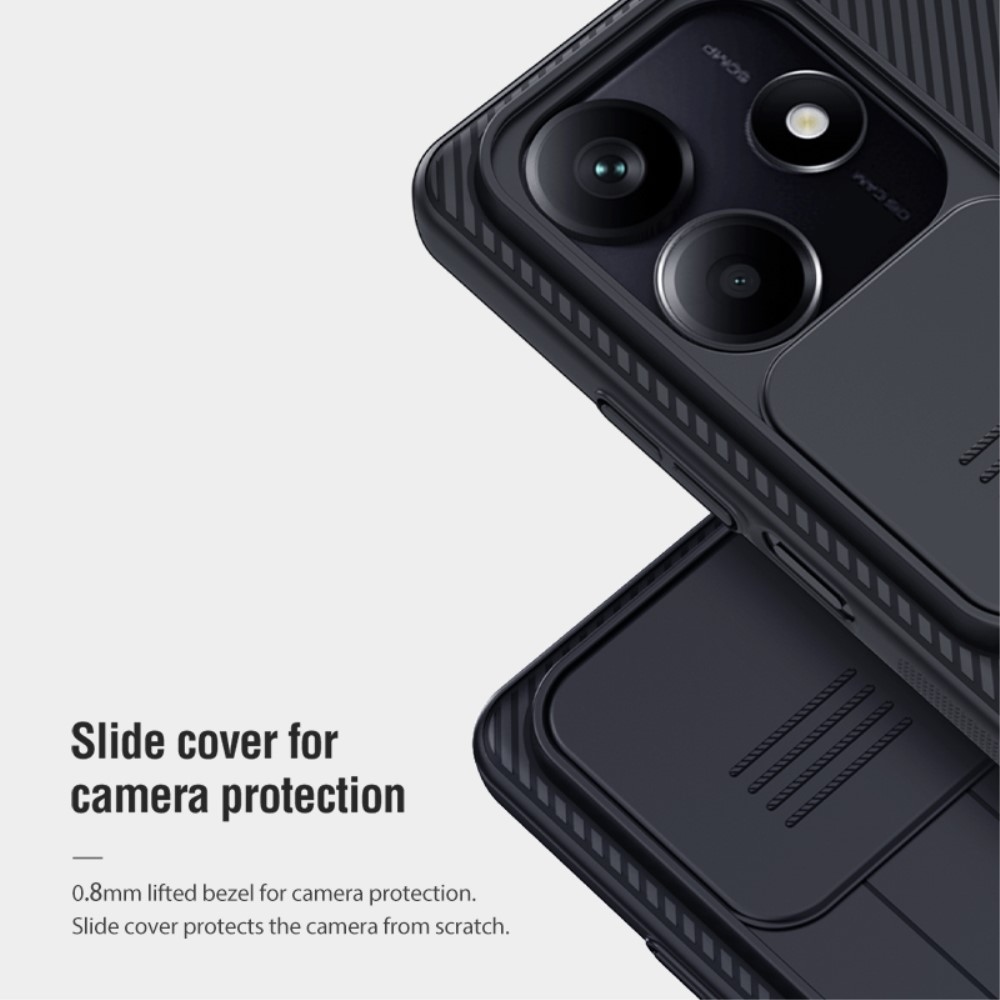 NLK zselés tok kameravédelemmel a Xiaomi Redmi Note 14 5G számára - fekete