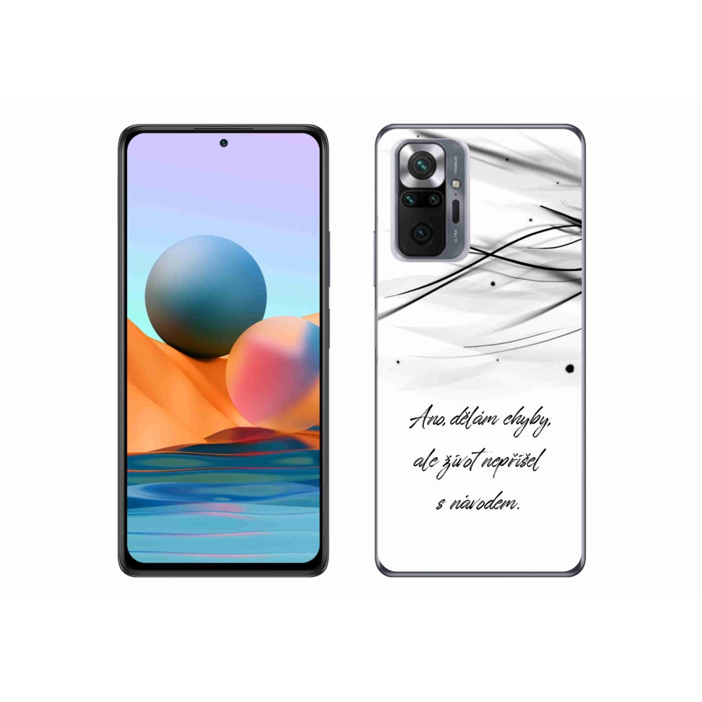 Gél borítás mmCase a Xiaomi Redmi Note 10 Pro készülékhez - idézem fehér háttér