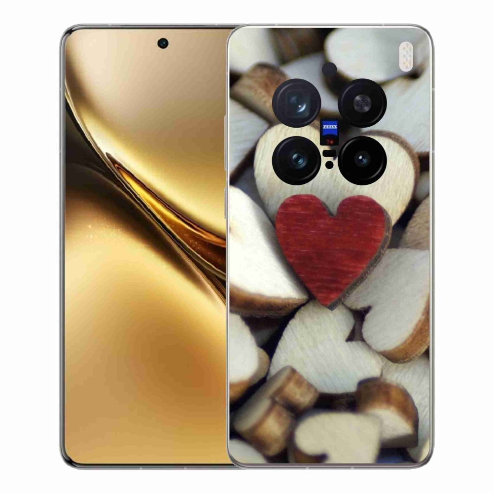 Zselés borítás mmCase a Vivo X200 Pro 5G készülékhez - gravírozott piros szív
