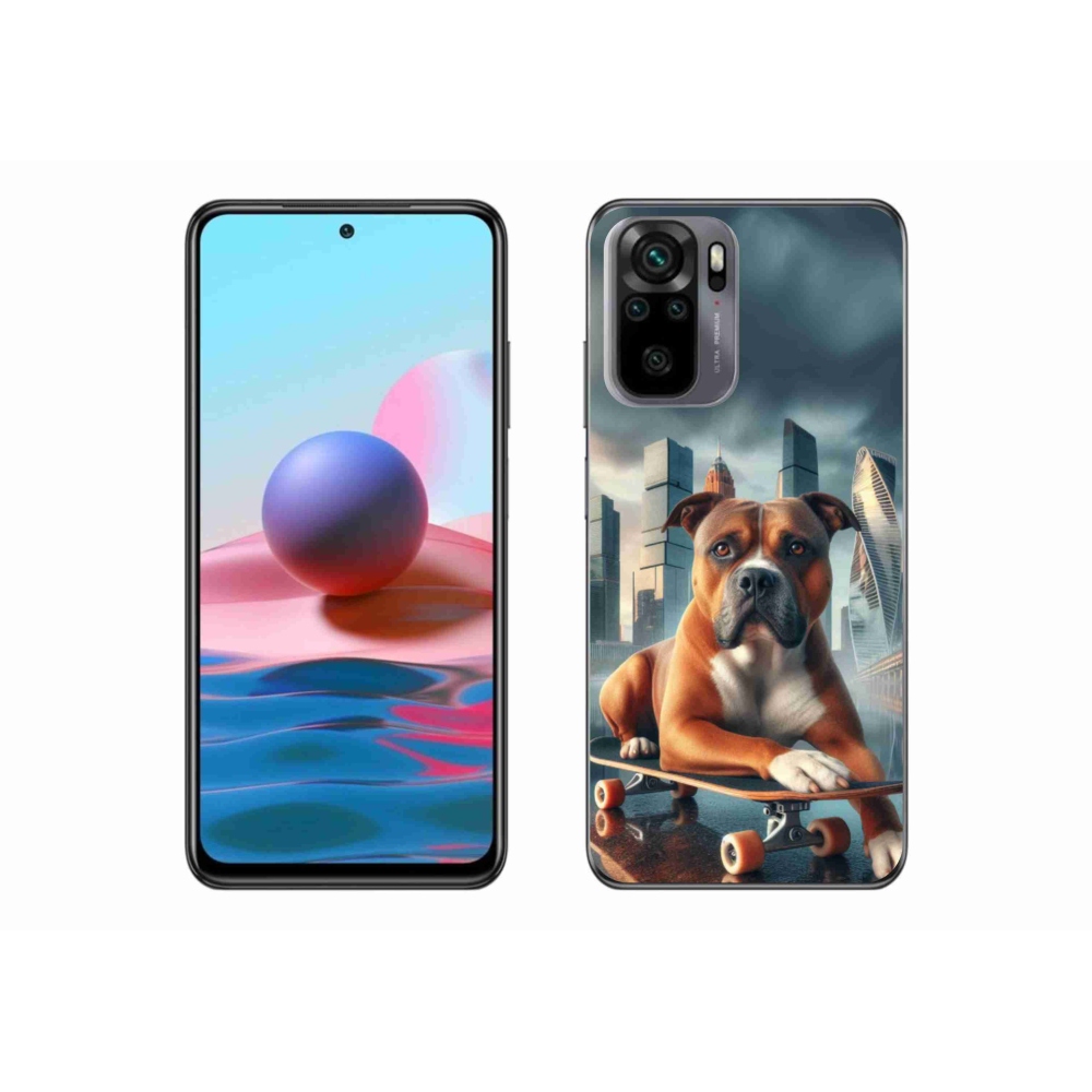 Gél borítás mmCase a Xiaomi Redmi Note 10 4G-hez - kutya gördeszkán
