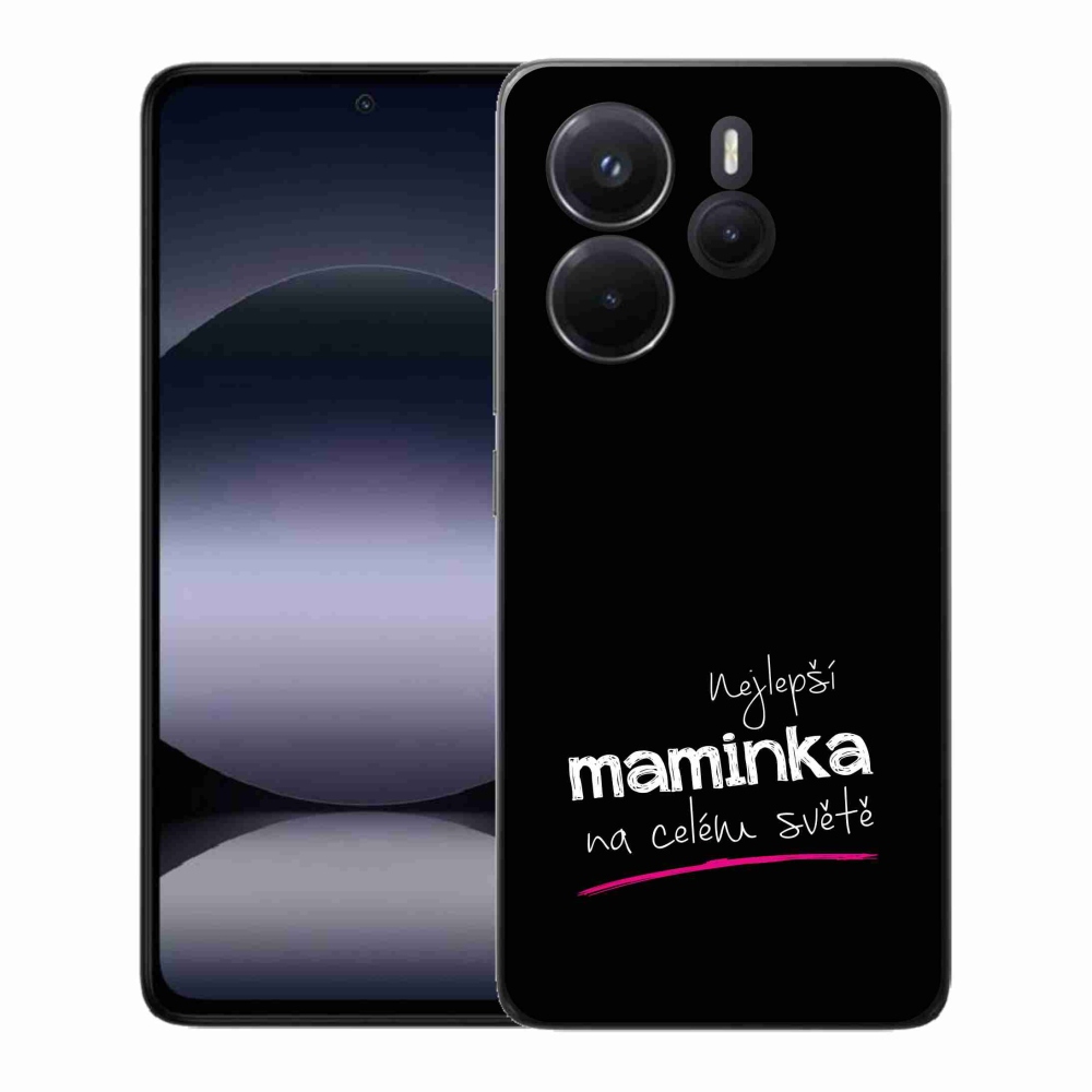 Gél borító mmCase a Xiaomi Redmi Note 14-hez - legjobb anya 4 fekete háttérrel