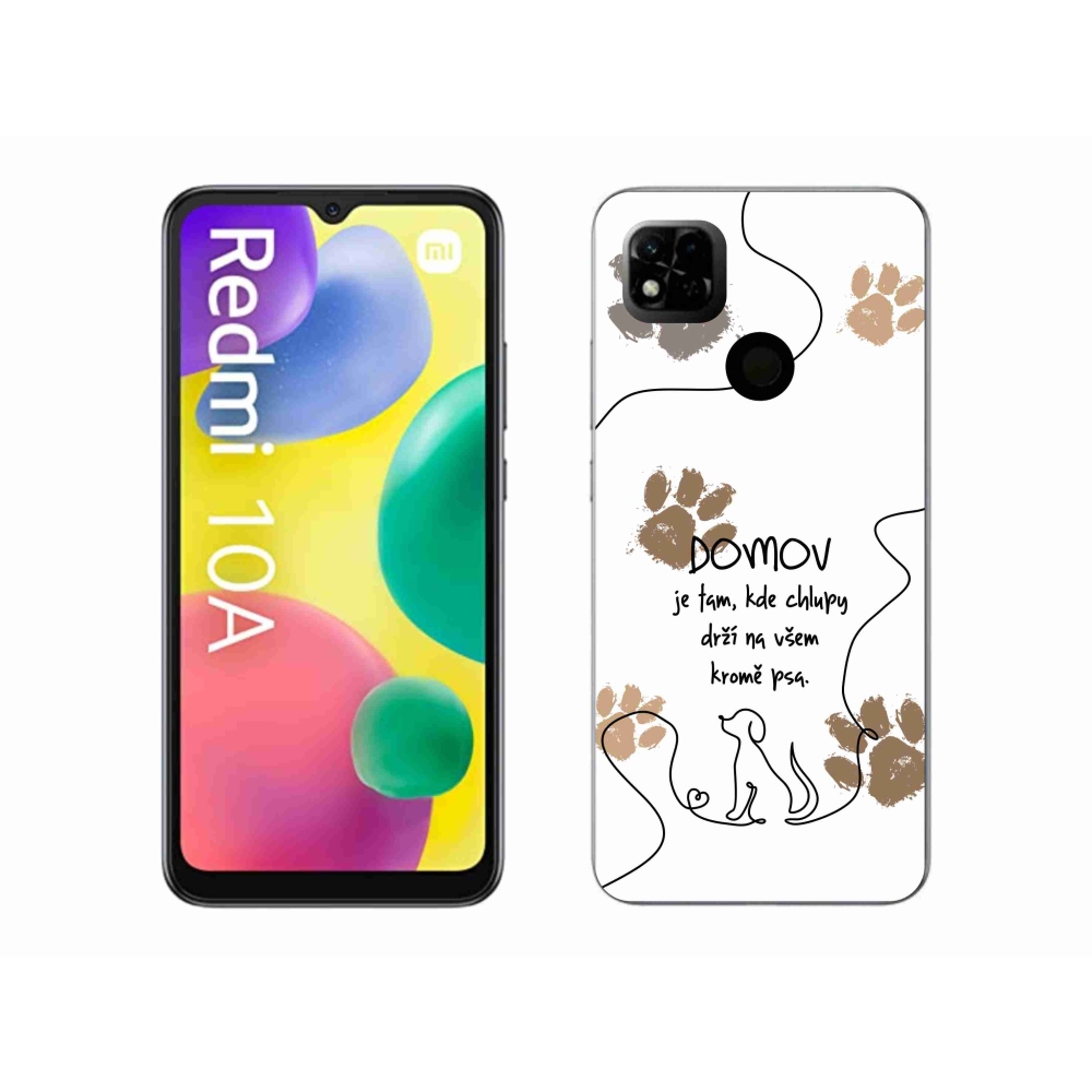Gél borítás mmCase a Xiaomi Redmi 10A számára - kutya motívum fehér háttérrel