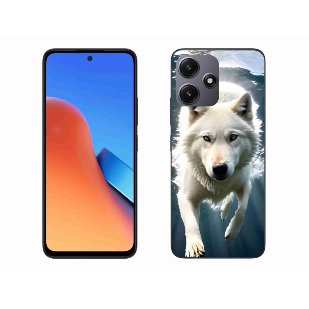 Gél borítás mmCase a Xiaomi Redmi 12 5G számára - fehér farkas