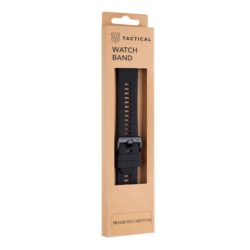 Tactical 426 Szilikon szíj Garmin Fenix 5/6/7 QuickFit 22mm Fekete Garmin Fenix 5/6/7 QuickFit 22mmhez