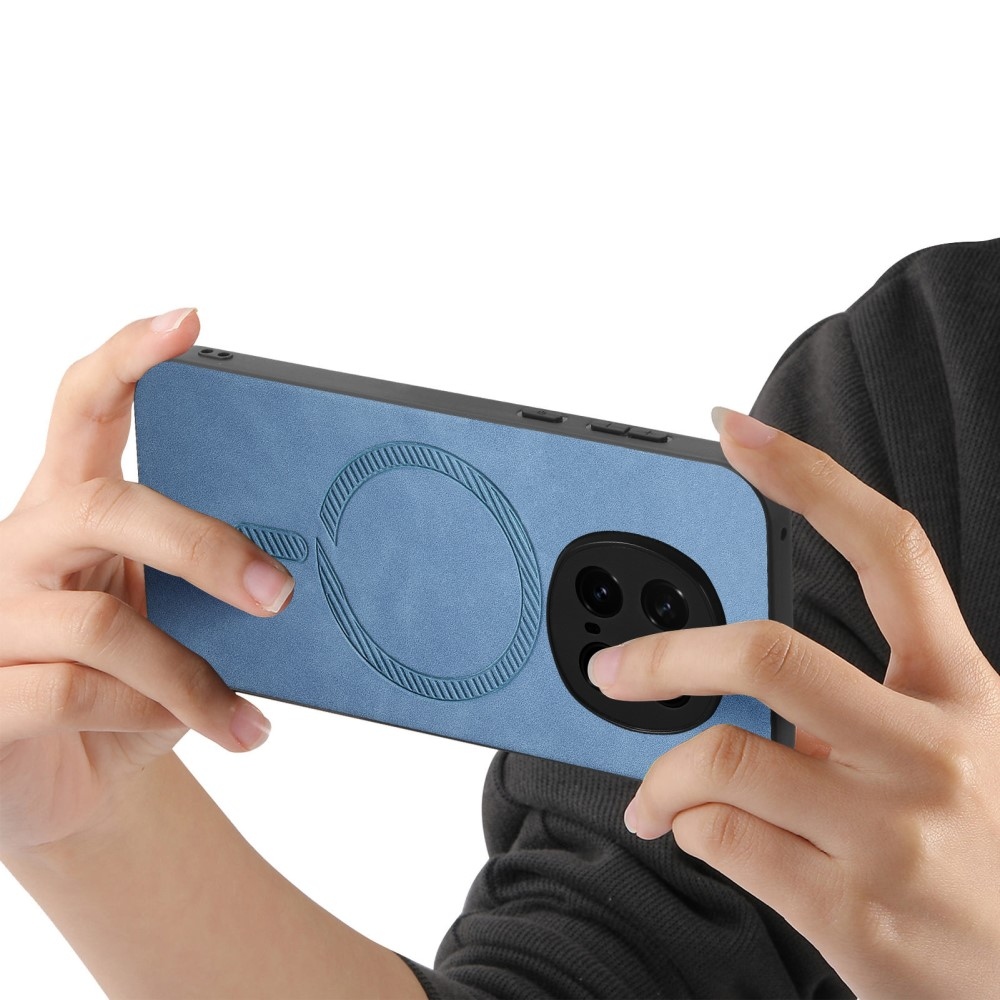 Skiny zselés tok műbőrrel és MagSafe támogatással a Honor Magic 7 Pro 5G készülékhez - kék