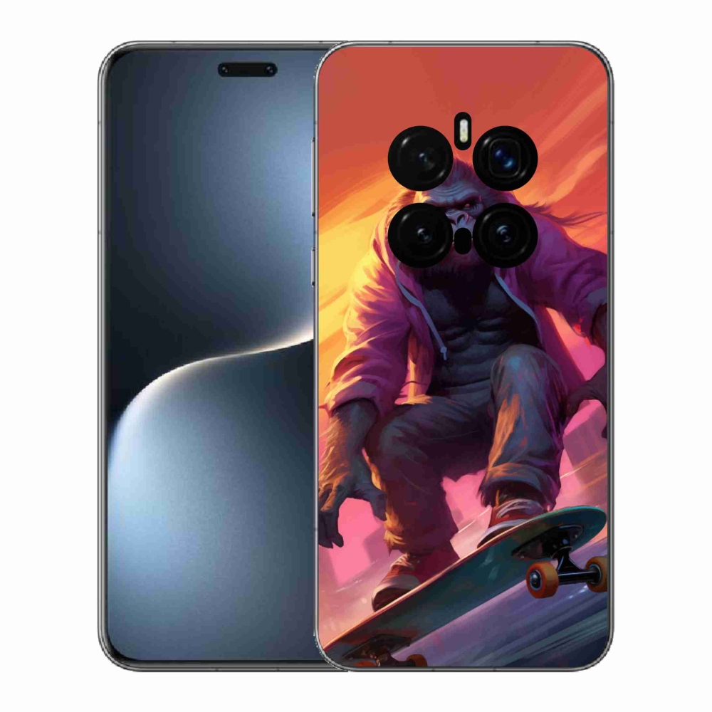 Gél borítás mmCase a Honor Magic 7 Pro 5G számára - gorilla a gördeszkán