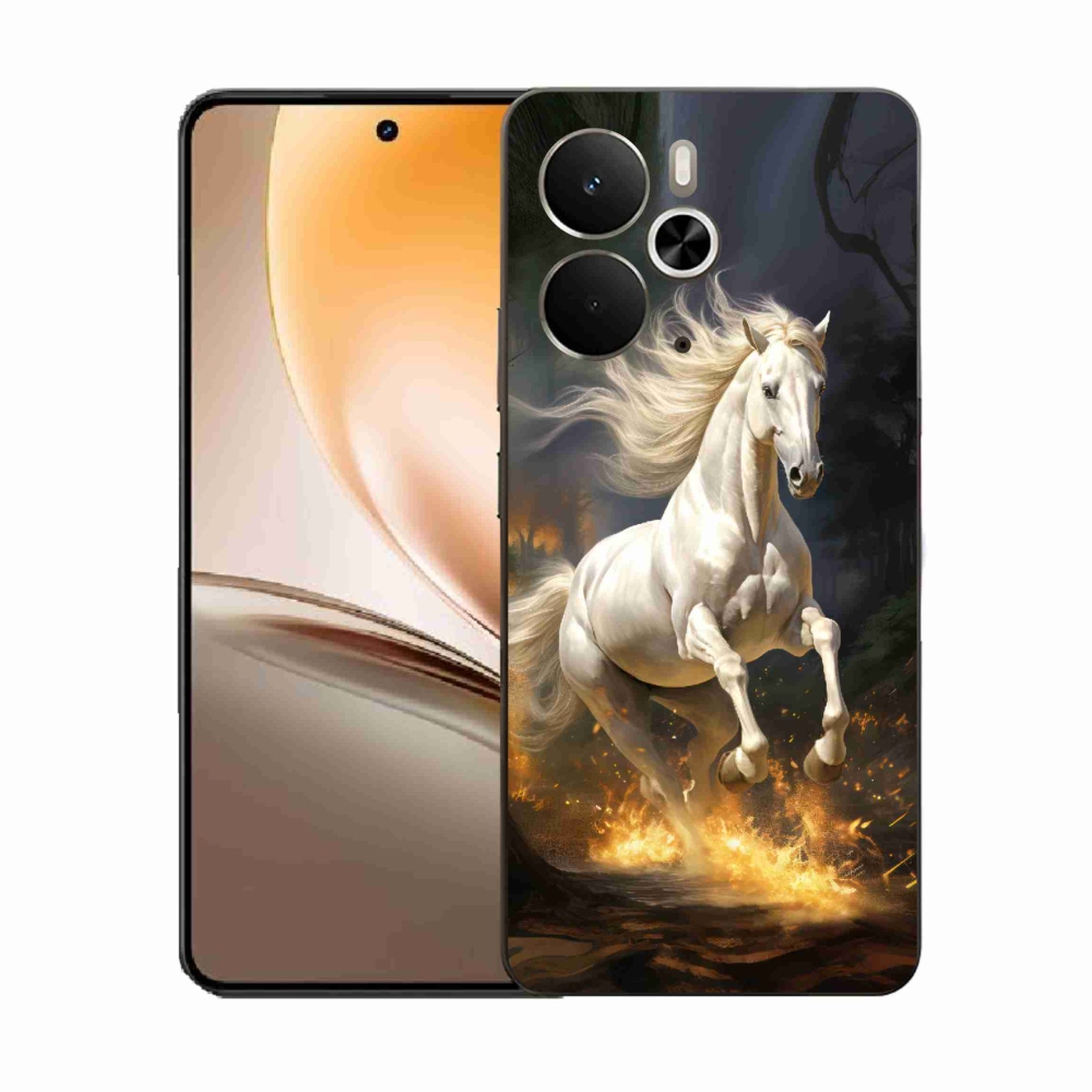 Zselés borítás mmCase a Realme 14 5G készülékhez - fehér ló 2