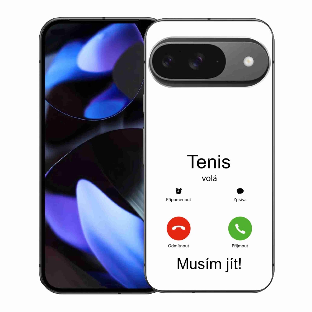 Gél borítás mmCase a Google Pixel 9/9 Pro készülékhez - teniszhívások fehér háttérrel