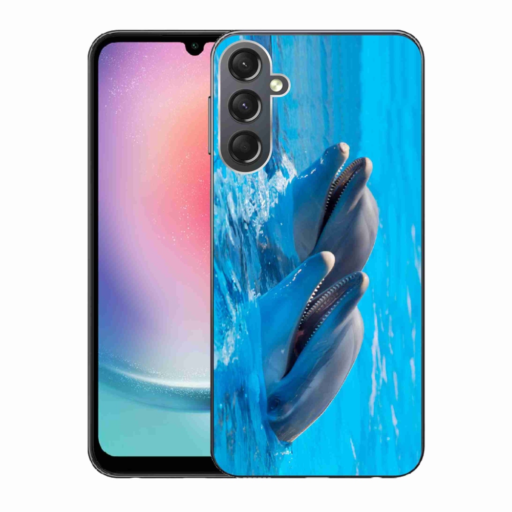 Zselés borítás mmCase Samsung Galaxy A24 készülékhez - delfinek