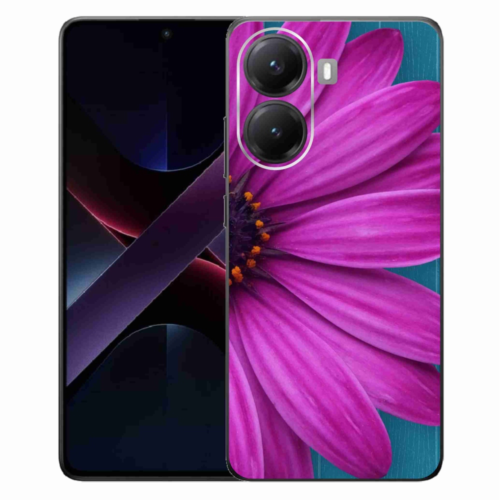 Zselés borítás mmCase a Xiaomi Poco X7 Pro 5G-hez - lila margaréta