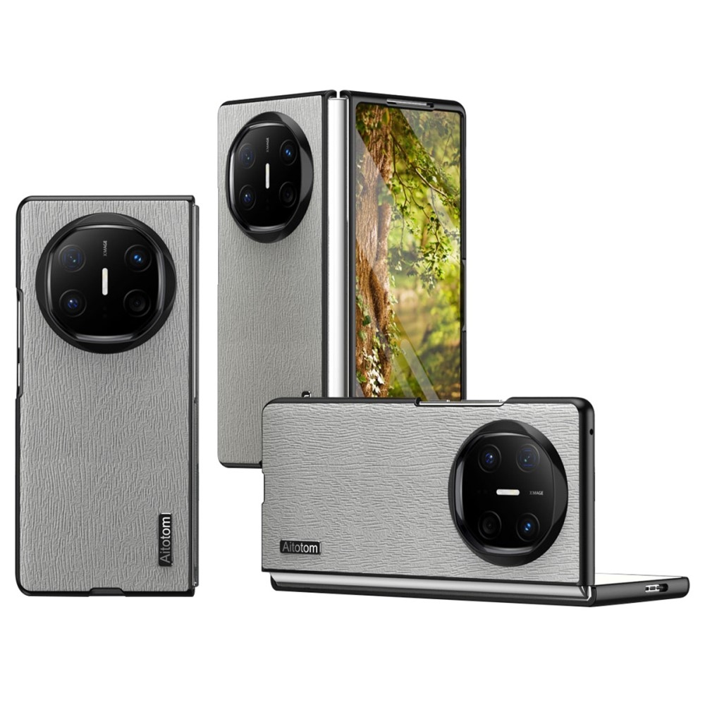 Aitotom műanyag borítás műbőrrel a Huawei Mate X6-on - szürke