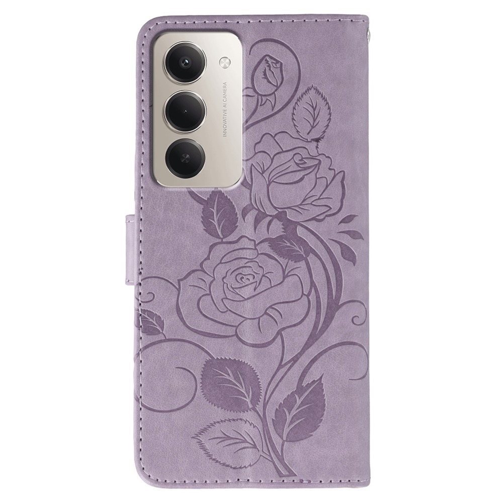 Rózsás könyv tok Xiaomi Redmi 15 5G - lila