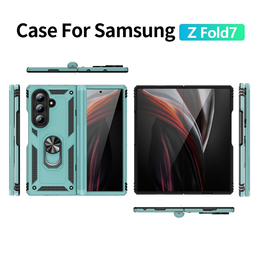 Gyűrűálló borítás Samsung Galaxy Z Fold7 5G készülékhez - kék-zöld