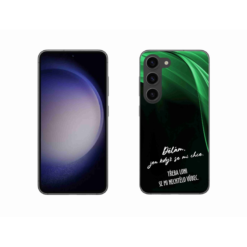 Gél borító mmCase Samsung Galaxy S23 5G - vicces szöveg 12 fekete háttér