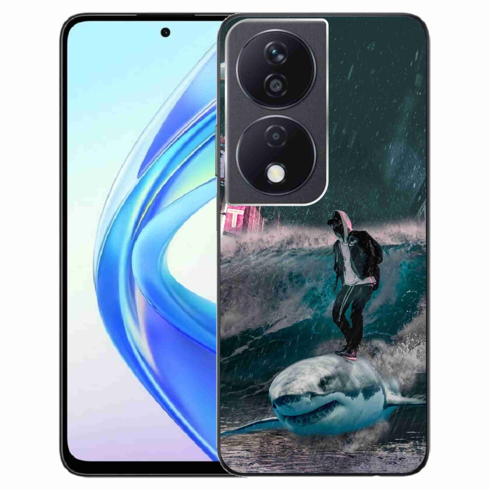Zselés borítás mmCase a Honor X7b/Honor 90 Smart készülékhez - cápa