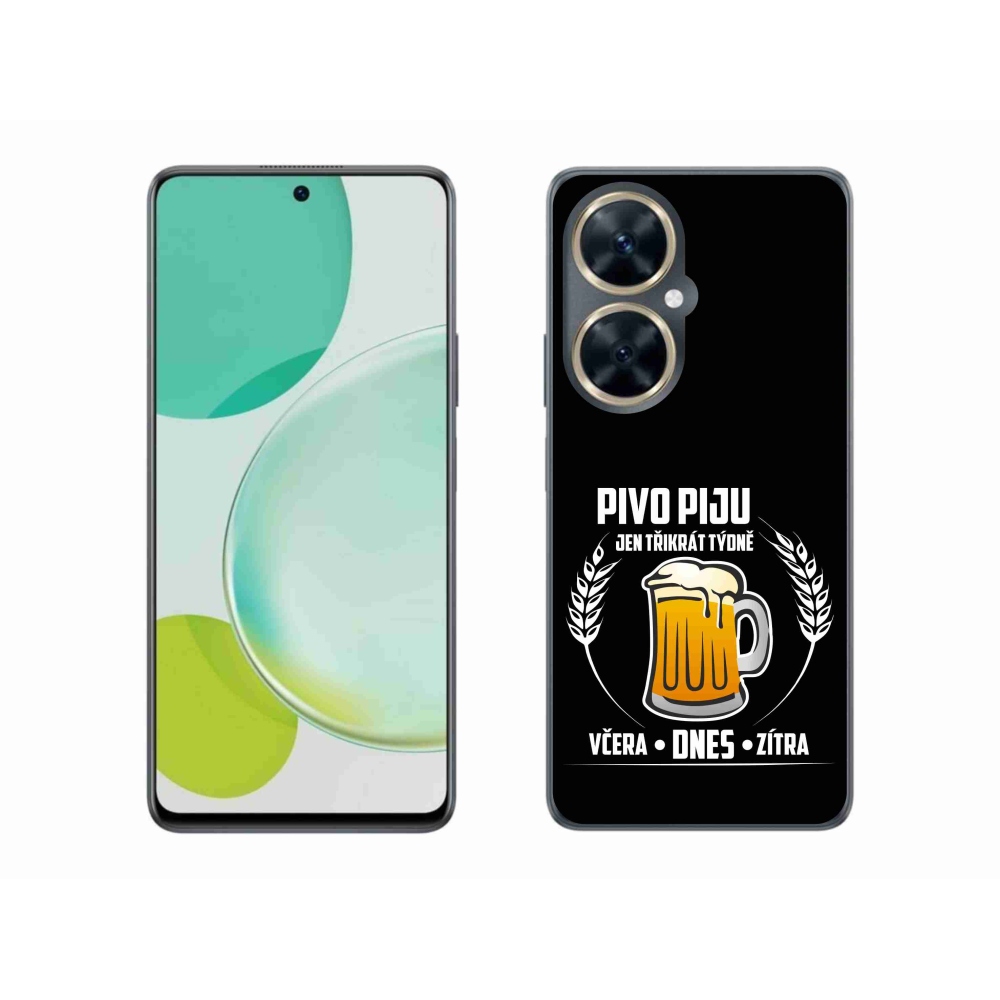 Gél borítás mmCase a Huawei Nova 11i készülékhez - sör motívum fekete háttérrel
