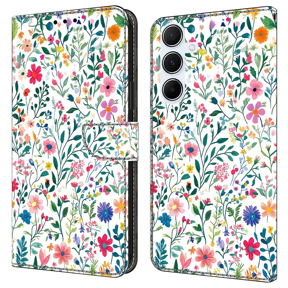 Határozottan könyv tok Samsung Galaxy A17 5G/A26 5G - színes virágok