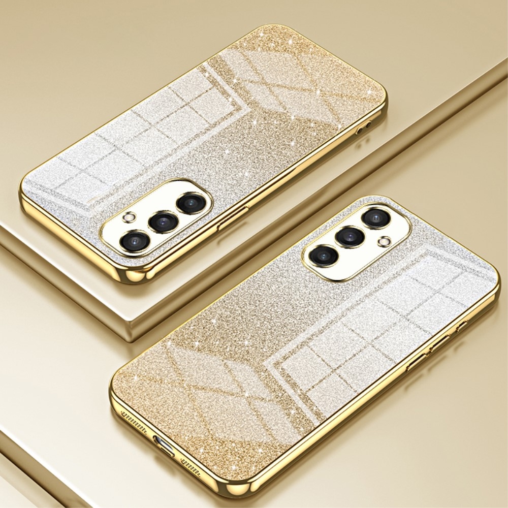 Vágott zselés csillogó tok Samsung Galaxy S24+ - arany színű