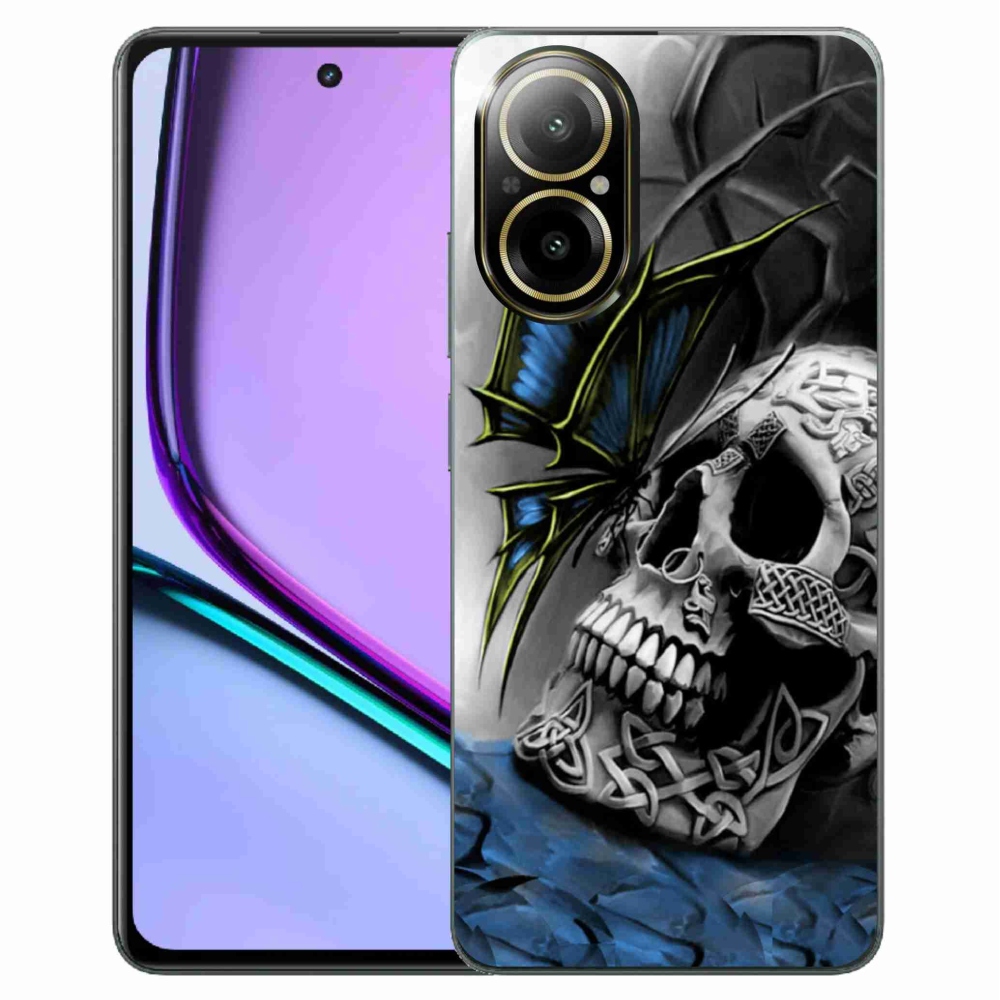 Zselés borítás mmCase a Realme C67 készülékhez - pillangó és koponya