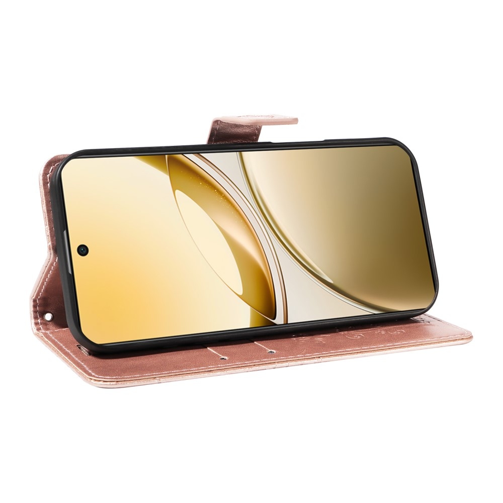 Nagy pillangó könyv tok a Vivo V50 5G-hez - rózsa arany