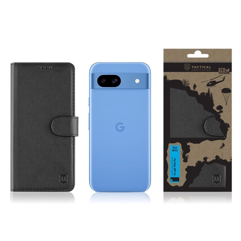 Taktikai terepi megjegyzések a Google Pixel 8a fekete változatához