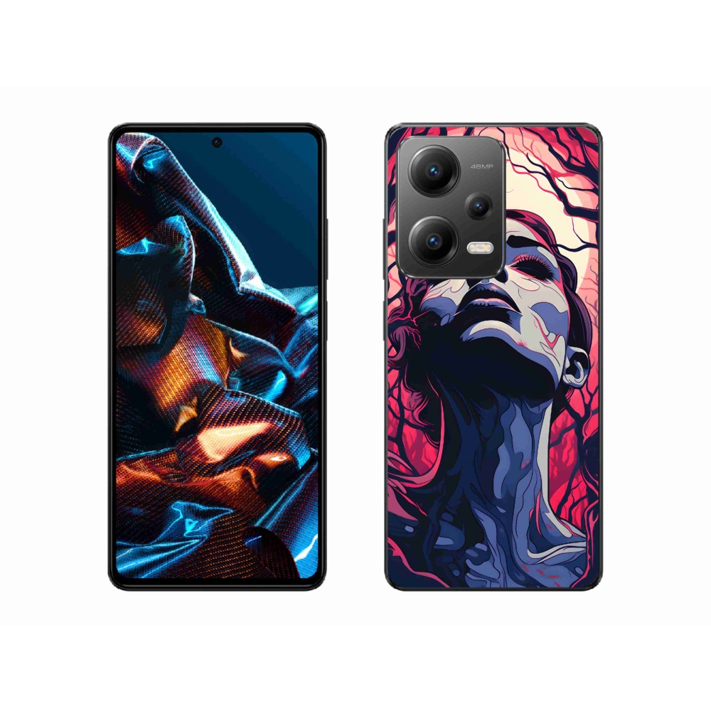 Gél borítás mmCase a Xiaomi Redmi Note 12 Pro 5G számára - absztrakt arc