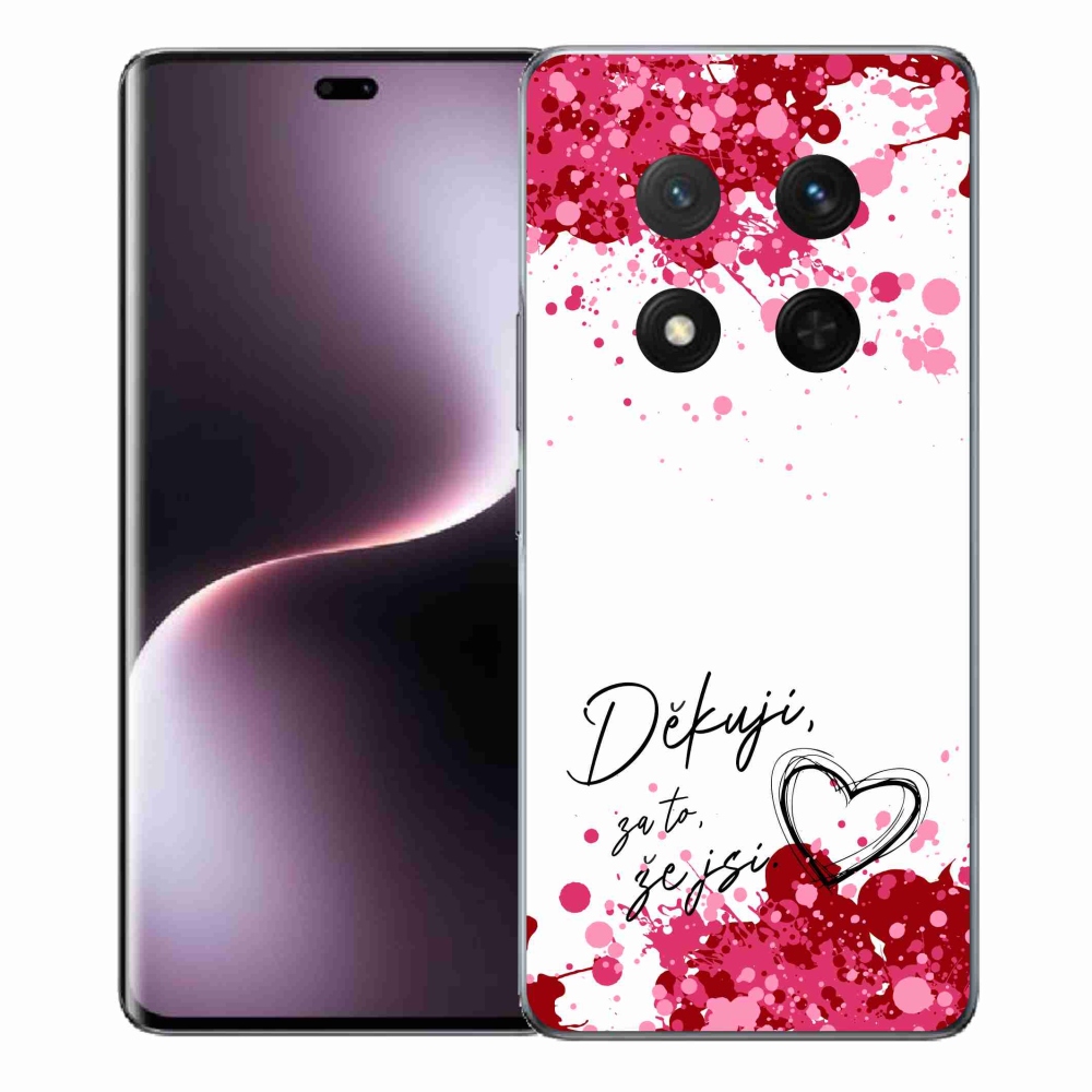 Gél borító mmCase a Honor Magic 7 Lite 5G készülékhez - szerelmes szöveg 2 fehér háttér