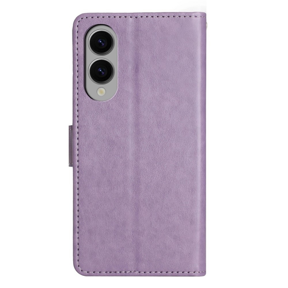 Virágok könyv tok Samsung Galaxy S25 Edge készülékhez - világos lila