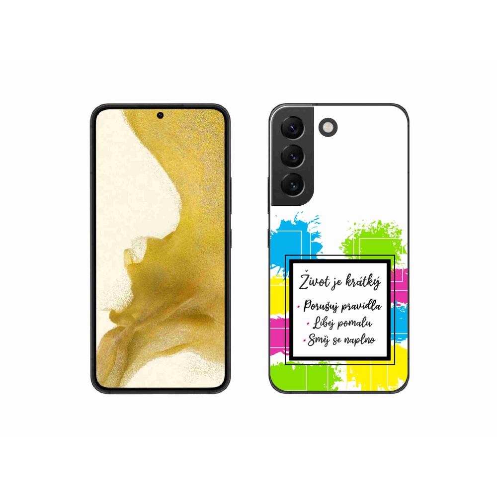 Gél borítás mmCase Samsung Galaxy S22 5G - idézet 5 fehér háttér