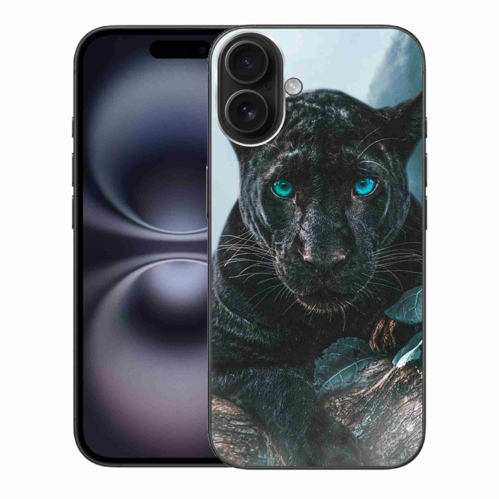 Zselés borítás mmCase iPhone 16 Plus készülékhez - fekete párduc