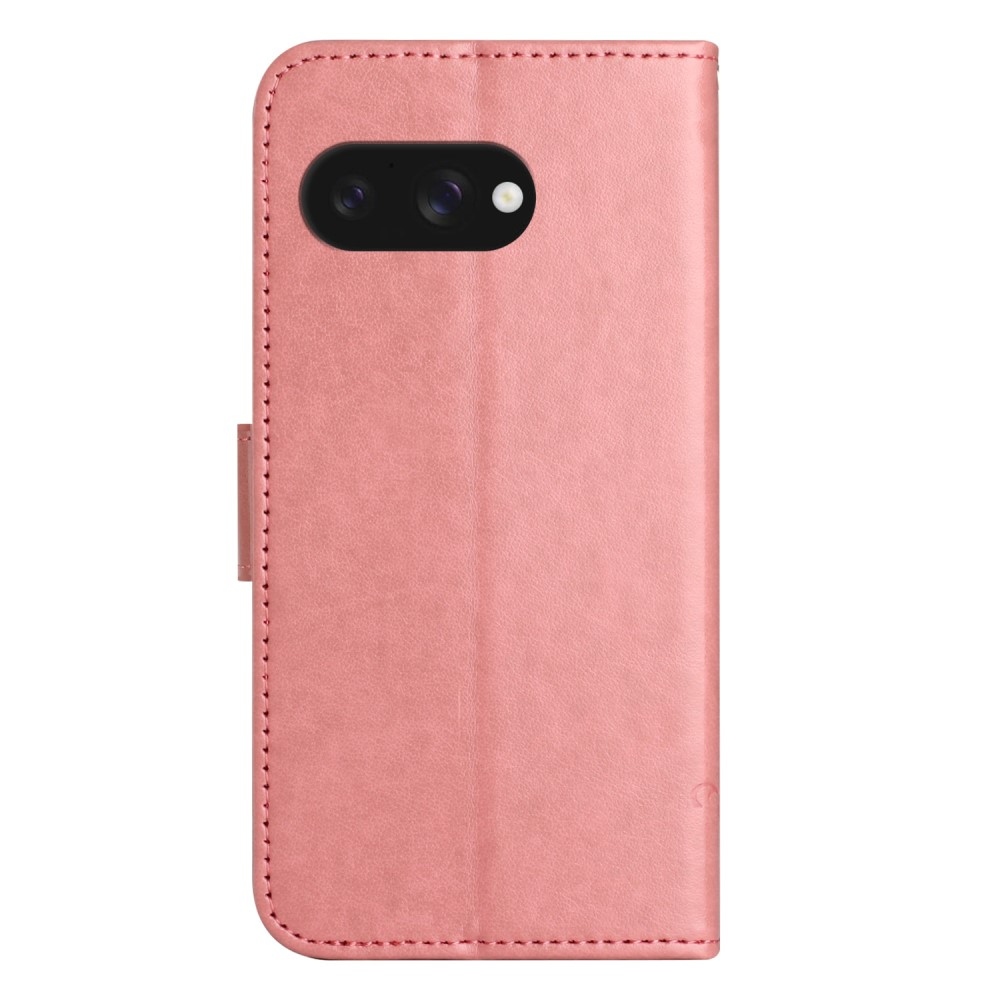 Virágos könyvtáska a Google Pixel 9a készülékhez - rózsaszín