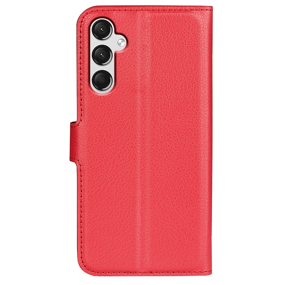 Litchi könyv tok Samsung Galaxy A25 5G - piros