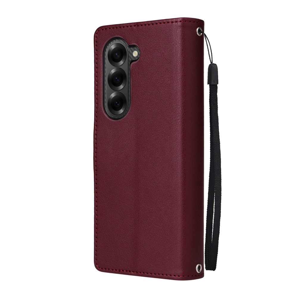 Tárcás könyvtáska Samsung Galaxy Z Fold6 5G - bordó színben