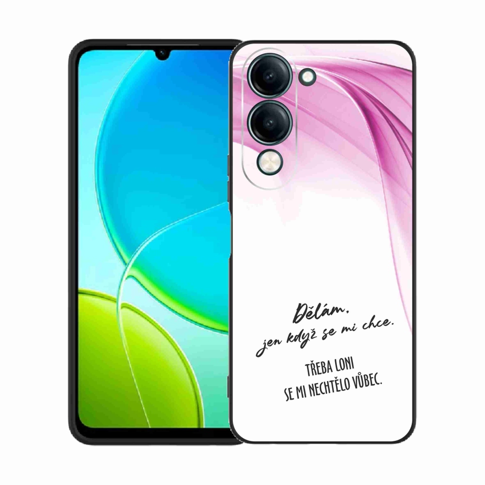 Gél borító mmCase a Vivo Y29s 5G-hez - vicces szöveg 12 fehér háttérrel
