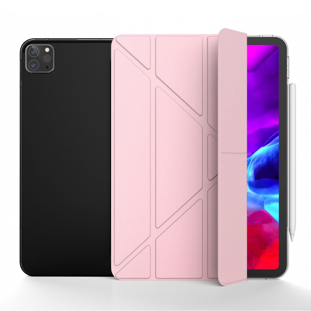 Origami intelligens pozicionáló tok iPad Air 13 (2024)/(2025) - rózsaszín és arany színben