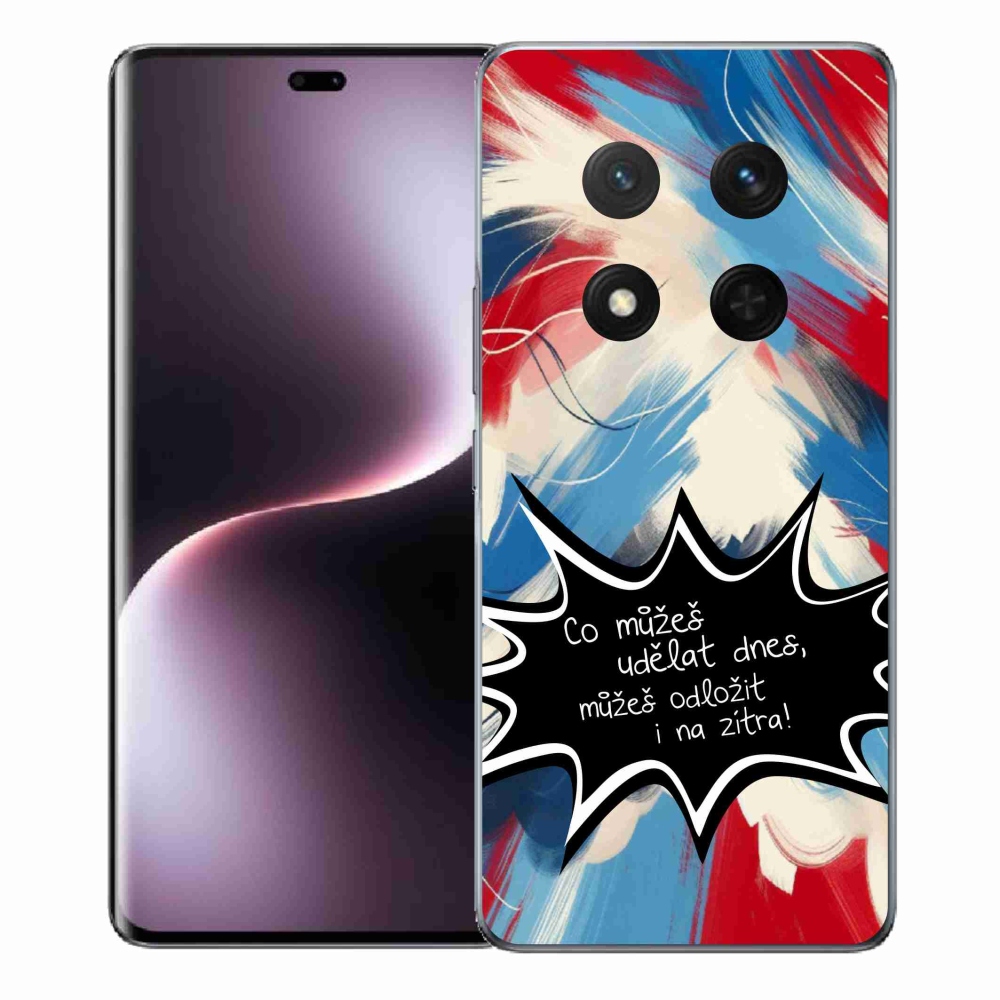 Gél borító mmCase a Honor Magic 7 Lite 5G készülékhez - vicces szöveg 9 fekete háttér