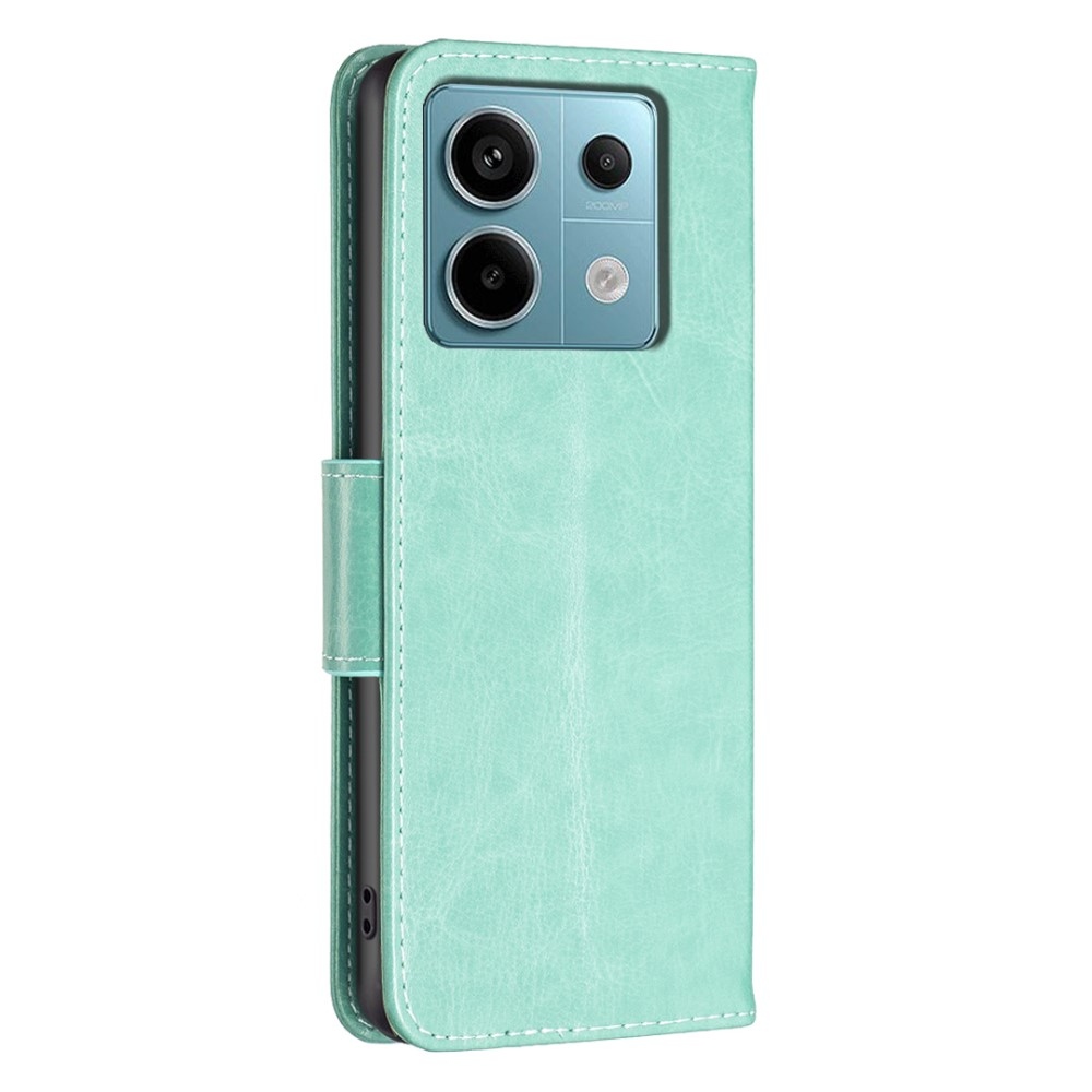 Pillangó könyv tok Xiaomi Redmi Note 13 Pro 4G/Poco M6 Pro - teal színben