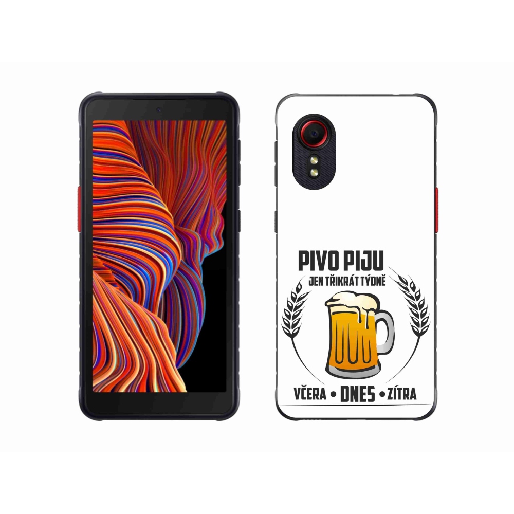 Gél borító mmCase Samsung Galaxy Xcover 5 - sör motívum fehér háttérrel