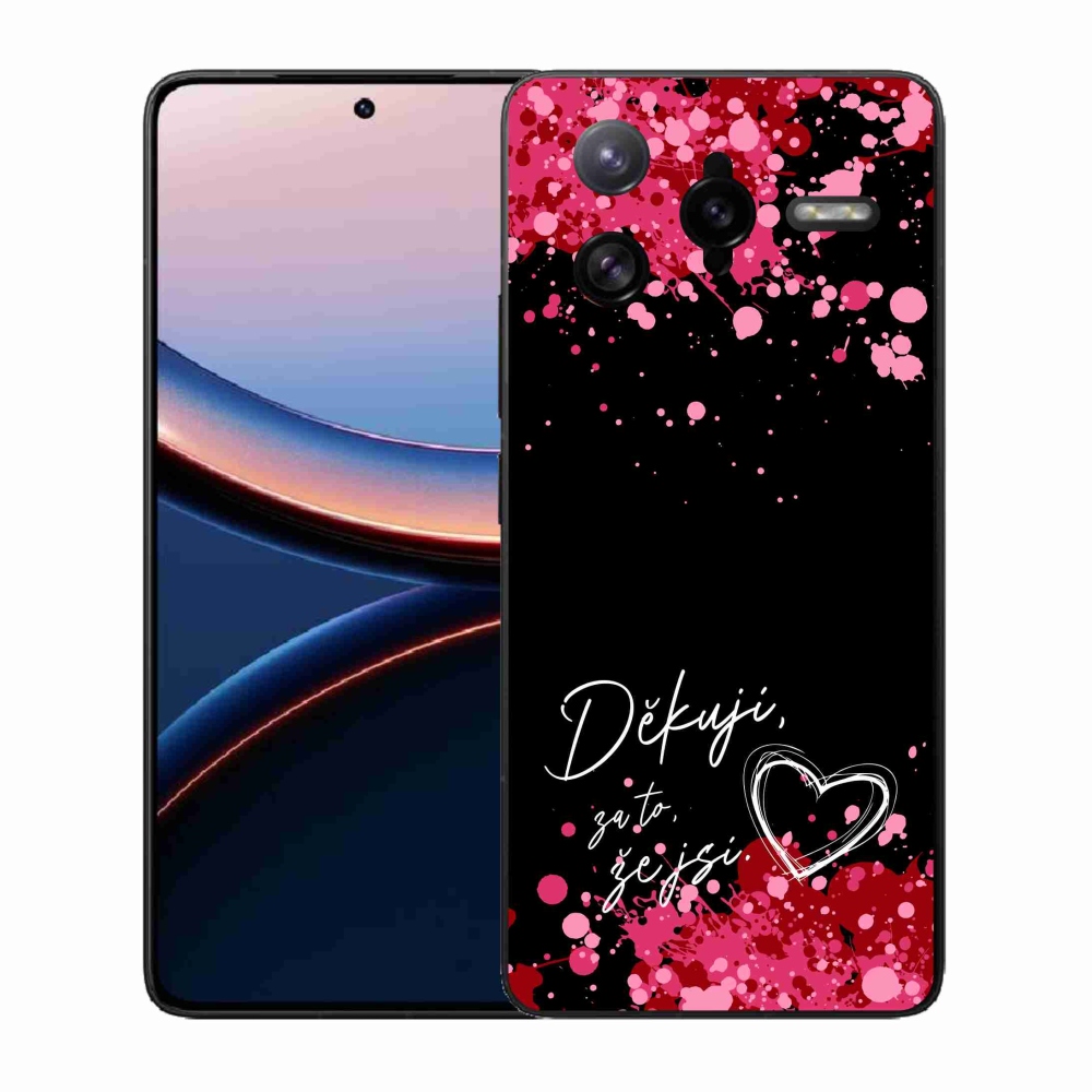 Gél borító mmCase a Xiaomi Poco F7 Ultra számára - szerelem szöveg 2 fekete háttér