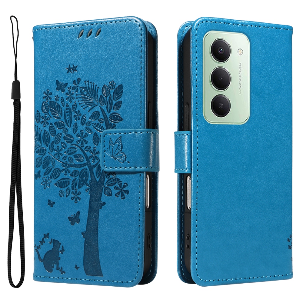 Fák könyve tok Xiaomi Redmi 15 4G (171mm) - kék