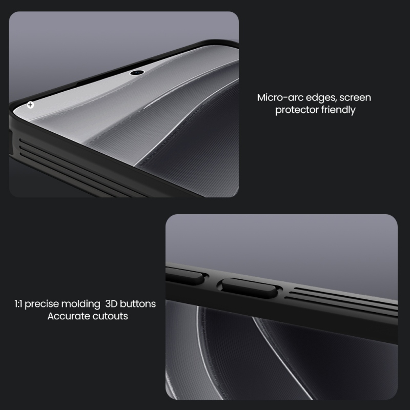 Nillkin CamShield PRO hátlap Xiaomi Redmi Note 14 Pro+ 5G fekete színű Xiaomi Redmi Note 14 Pro+ 5G számára